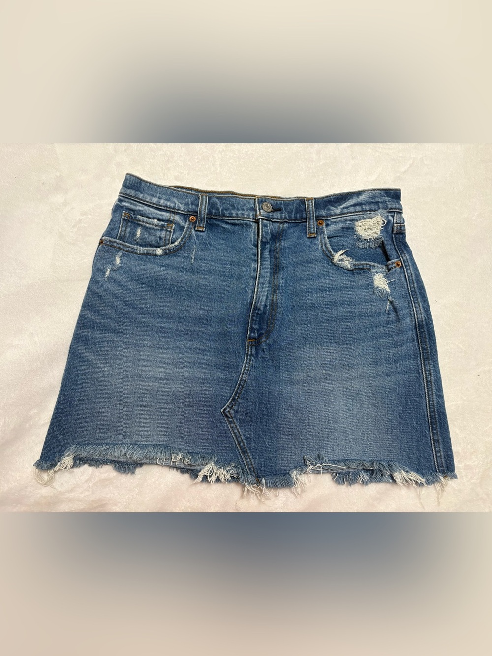 ABERCROMBIE & FITCH Ultra High Rise Jean Skirt, Size 12 (31)